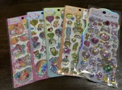 フワフワらびちゃん　なっとうちゃん　ぷくキラ　シール まとめ売り