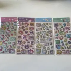 正規品　サンリオ　ポップデコパーティー　ラメきらクリスタルシール　4枚セット