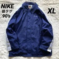 《US古着》NIKE ナイキ ナイロンジャケット ロゴ刺繍 メンズ2XL程