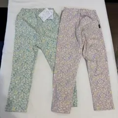 花柄レギンス 2枚セット 95-105cm