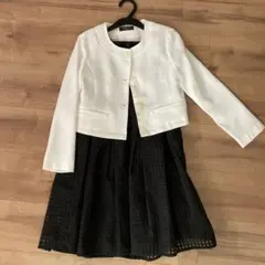 コムサイズム　卒園式　入学式　女子130 ホワイト ジャケットとドレスのセット