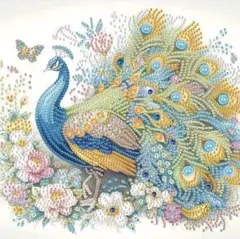 ダイヤモンドアート キット Peacock＆pigeon 孔雀と鳩 40х60 - メルカリ