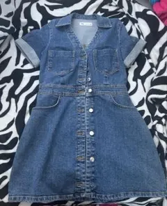 ZARA デニム半袖ワンピース