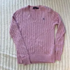 ポロ・ラルフ・ローレン ピンク Vネック セーター