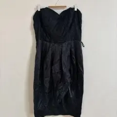 海外古着✨ストラップレス ブラック ドレス Aライン レディース 1点もの