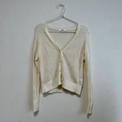 【UNIQLO】ハイツイストコットンショートカーディガン（長袖） Sサイズ