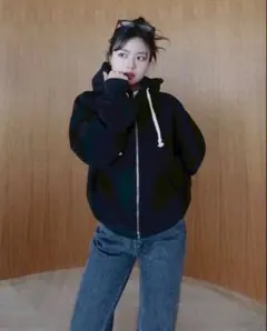 searoomlynn Volume Sweat Zipフーディー オフブラックのサムネイル