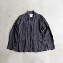 90s FLAXフラックス zip ブルゾン M 高級リトアニア製 ヴィンテージ