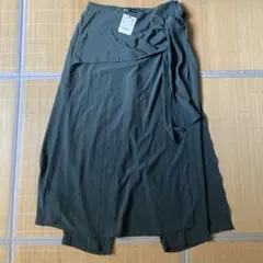 ZARA ラップパンツ ダークグリーン M