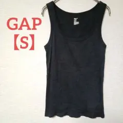 GAP【S】タンクトップ ブラック 無地 コットン ベーシックのサムネイル