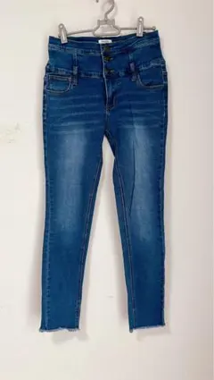 【INGNI】ダークブルー スキニーデニム ハイウエスト