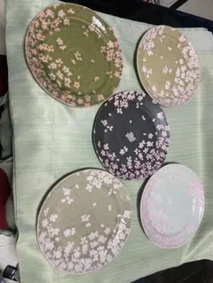 宇野千代　桜の花柄 パスタ皿 5枚セット新品