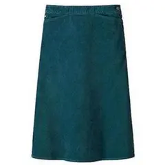 ユニクロU　ミモレ丈コーデュロイスカート　W58　緑　膝下丈　Sサイズ