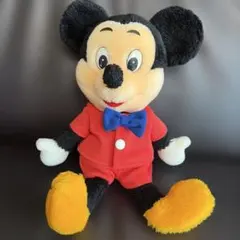 ディズニー ミッキーマウス ぬいぐるみバッジ 35周年 復刻版 レトロ