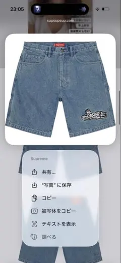 Supreme Handstyle Denim Painter Short 34 - メルカリ