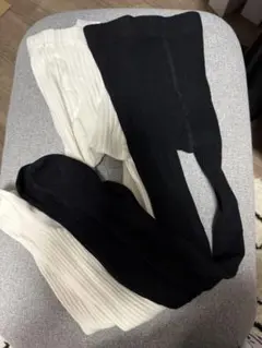 H&M キッズタイツ 3-4歳 ホワイト・ブラック