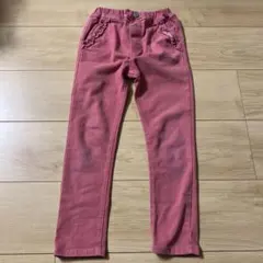 ピンク フリル付きポケット 長ズボン 120