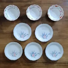 【孝峰窯】小皿 5枚 + 【たち吉】小鉢 3個 計8点セット まとめ売り