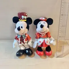 ディズニー ミッキー ミニー ぬいぐるみバッジ テーブルイズウェイティング