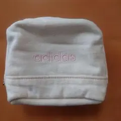adidas ポーチ ホワイト ピンク ロゴ刺繍のサムネイル