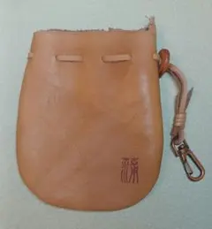 革製シンプルポーチ　革小物