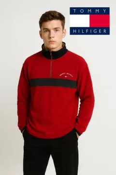 【90名作】 TOMMY HILFIGER ハーフジップ フリース M 古着