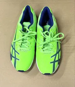 asics レーザービーム　24.5cm 美品 ネオンイエロー スニーカー