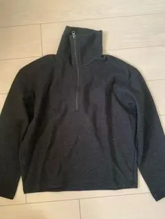 UNIQLO ユニクロ　ブラッシュドジャージープルオーバー　ダークグレー中古