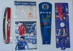 ブラウブリッツ秋田 非売品グッズいろいろ ◇ポーチ、フラッグ、ポストカード等