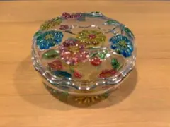 曽我ガラス　昭和レトロ　小物入れ