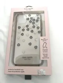 ケイトスペード　iPhone11 Pro Max 透明　花　ホワイト　ブラック