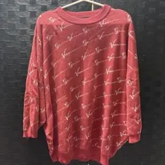 AZUL BY MOUSSY ロゴプリント 7分袖 ニット カットソー