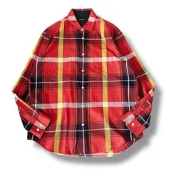 現行 BLACK LABEL CRESTBRIDGE チェックシャツ レッド L