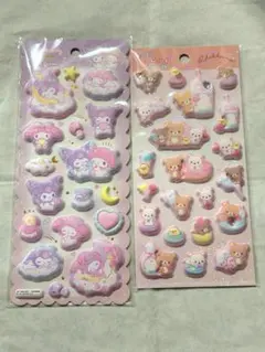 マイメロ クロミ マシュマロステッカー リラックマ もっとふにふにシール