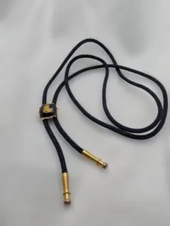 帆船図柄 黒金 ループタイ ボロタイ レトロ