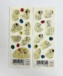 【平成当時品】ディズニー 101匹わんちゃん 立体シール 2枚組