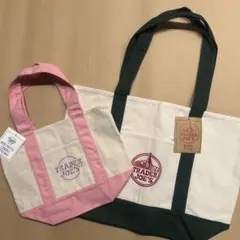 TRADER JOE'S トレジョ　トートバッグ【緑・ピンク