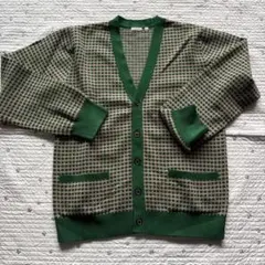 新品同様　DRESSTIERIOR ダイヤモンドパターン カーディガン Lサイズ