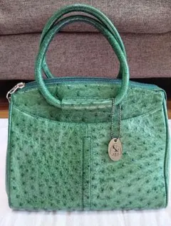 かばん　JRA オーストリッチハンドバッグ　日本製　フリンジ　レザー