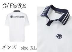 新作新品未使用G/FOREジーフォア メンズシャツsizeXLホワイト×ネイビー