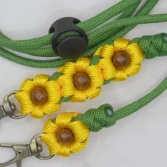 ハンドメイド ストラップ スマホ ショルダー パラコード 花x6 SH737
