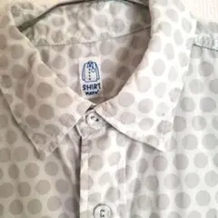 KATO' ドット 長袖シャツ カトー ライト グレー
