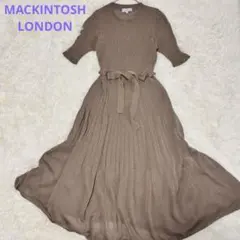 MACKINTOSHLONDONリネン混Aラインワンピースアンダードレス付