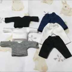 【限定SALE】オビツ11 服 ハンドメイド シャツ+ズボン(黒) 6点セット