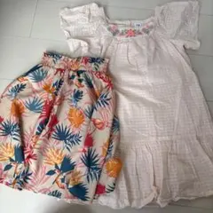 GAP 花柄刺繍ワンピース スカート　2点セットのサムネイル