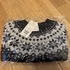 サマンサモスモス ラゴム 雪柄ジャカードニットプルオーバー