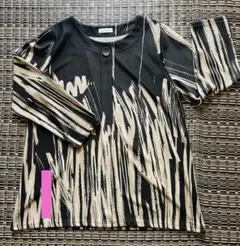 新品❣　Ellen david ストライプ柄 長袖チェニック　Tシャツ Fサイズ