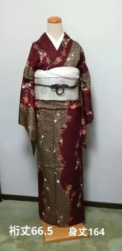 b522 正絹　袷　小紋　極美品　着物 期間限定】極美品!!【正絹 小紋】 着物 光沢抜群!!! 大人エレガント