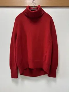 UNITED ARROWS ウールカシミヤタートルネックセーター レッド