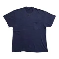 70s JCPenney ポケットTシャツ ネイビー杢 XL シングルステッチのサムネイル